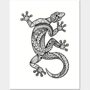 Tribal Gecko Posters and Art